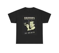 Fatties Weed Shirt Funny Vintage Poster 420 Graphic Unisex Heavy Cotton tee Black M