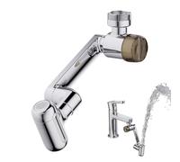 Faucet Extender - Copper 12,3 x 7,3 x 5,5 cm | Rotating Water Tap Swivel Aerator Extension | Four Gears Water Modes For Cleaning, Rinsing, Kitchen, Bathroom, Apartment, Restaurant, Dormitory