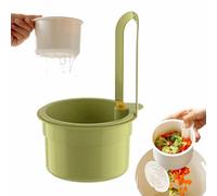 Faucet Han-ging Filter Basket,Sink Strainer Basket with Bottom Release,Kitchen Sink Waste Catcher,Hanging Dumping Kitchen Food Catcher,Easy To Rinse And Reuse (A)