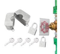 Faucet Lock System - 3.94x3.94x2.36 inches Spigot Lock, Portable FaucetLock Cover with Padlock for Hose, Stainless Steel Garden Bib Gate Valve Protection | Durable Hose Spigot Locks for Unauthorized