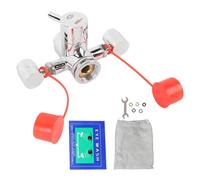 Faucet Mounted Emergency Eyewash Station | 360 Degree Rotatable Nozzle with 3 Connectors | Stainless Steel & Brass Eye Wash Sink Attachment for Labs/Workshops