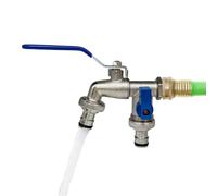 Faucet para exteriores, espiga a prueba de heladas de 3/4 pulgadas, diseño de salida para flujo de agua eficiente, construcción duradera de latón con función resistente a las fugas, característica de