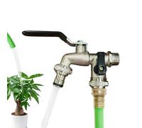 Faucet para exteriores, espiga a prueba de heladas de 3/4 pulgadas, diseño de salida para flujo de agua eficiente, construcción duradera de latón con función resistente a las fugas, característica de