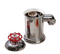 Faucet Shaped Cup - Retro Plumbing Glassware, Artistic Tea Mug Vintage Industrial Aesthetic Kitchen Accessory | Quirky Decorative Gift Coffee Server For Home Living Room Cafe