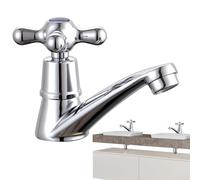 Faucet Single Hole - Cold-Water Only Lavatory Sink Tap, Deck-Mount Aanti-Drip Water Faucet | Multifunctional Compaact Kitchen Bathroom Toilet Balcony Laundry Room Sink Tap