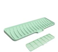 Faucet Splash Guard - Drip Catcher Tray | Sink Faucet Splash Guard, Silicone Draining Mats, 42×10 Cm Anti-slip Strip Drainage Mat, Kitchen Sinks Washbasin Protector, Sloping Water Flow Countertop