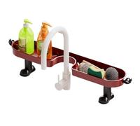 Faucet Storage Rack - No Drill Drainage Shelf Organizer, Standing U Shape Vertical Countertop Rack for Kitchen and Bathroom Storage, Organizer Shelf for Skincare, Perfume, Toothbrushes and Cups