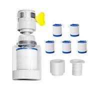 Faucet Water Filter - Splash Proof Faucet Purifier, Transparent Faucets Mount Water Filter with Splash Proof Design, Helps Reduce Sediment While Improving WaterFlow for Kitchen, Bathroom,Utility Sinks