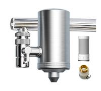 Faucet Water Filter, Transparent Stainless Steel Tap Water Purifier, Faucet Mount Filter System, Resistant For Clean Drinking Water, Kitchen Sink, And Daily Use, 5.12x1.97x4.13 In