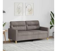 Faucqir Sofá de 2 plazas de tela pardo de 140 cm de ancho, estructura de metal resistente, acolchado cómodo, muebles tapizados modernos para sala de estar y salón, ideal para relajarse y sentarse