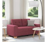 Faucqir Sofá Loveseat rojo vino 160 x 77 x 82 cm, tela de poliéster con marco de madera contrachapada estable y asientos acolchados, muebles tapizados modernos para salón, habitación de invitados y
