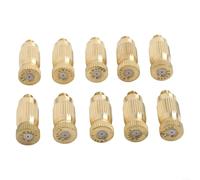 Fauhapyway 10 boquillas nebulizadoras de latón, cabezal de pulverización de 3/16 pulgadas con junta tórica, atomizador fino para jardín, patio, sistema de refrigeración de invernadero (0.6 mm)