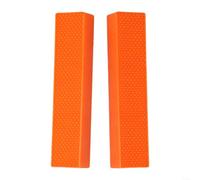 Fauhapyway 2 almohadillas suaves para mandíbula de tornillo de banco, tejido liso en forma de V (5 pulgadas, naranja C)