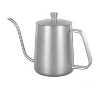 Fauhapyway 304 cafeteras de acero inoxidable con cuello de cisne para verter sobre goteo con boquilla de control de flujo para preparación manual, 350 ml, plata (vintage 600 ml)