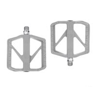 Fauhapyway 4 Rodamientos Pedales de Bicicleta de Montaña Rodamientos Plataforma de Ciclismo Amplia Aleación de Aluminio Con Doble Cara Diseño Antideslizante Para Bicicleta de Carretera ()(gris)