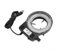 Fauhapyway 72/144 LED Microscopio Anillo Luz, Iluminador USB Ajustable para Inspección Monocular Estéreo (144LED)
