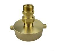 Fauhapyway Adaptador de manguera de boca de incendios de latón de 2-1/2 pulgadas NST hembra a conector macho de 3/4 GHT para uso industrial del sistema de agua del jardín (B)