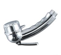 Fauhapyway Alcachofa de ducha de mano con palanca de encendido y apagado de 12 pulgadas, diseño compacto cromado para barcos, caravanas, caravanas, remolques de camping