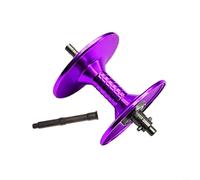 Fauhapyway Bobina profunda corta modificada para carrete de cebo Daiwa 26 Air 80, pieza de repuesto de aluminio de aviación con pin fijo, negro (acero inoxidable púrpura)