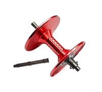 Fauhapyway Bobina profunda corta modificada para carrete de cebo Daiwa 26 Air 80, pieza de repuesto de aluminio de aviación con pin fijo, negro (rojo semiporcelana)