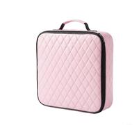 Fauhapyway Bolsa de almacenamiento para cables de carga EV, organizador de piel sintética impermeable para cables de vehículos eléctricos y accesorios con asa, negro (cuero cuadrado rosa)