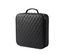Fauhapyway Bolsa de almacenamiento para cables de carga EV, organizador de piel sintética impermeable para cables de vehículos eléctricos y accesorios con asa, negro (cuero negro cuadrado)