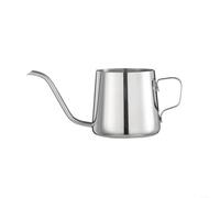Fauhapyway Cafetera de acero inoxidable con cuello de cisne para verter sobre hervidor de agua manual con boquilla para barista Brewing 350 ml 600 ml (plata 250 ml)