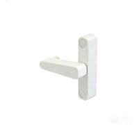 Fauhapyway Cerradura de puerta ultra estrecha de aleación de zinc deslizante con cerradura en forma de A, puertas de panel de vidrio de 9 mm (12 mm de ancho, blanco)