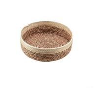 Fauhapyway Cesta de almacenamiento de mimbre, hecha a mano, redondas, para estantes, cocina, hogar, oficina, almacenamiento, 3 tamaños (grande)
