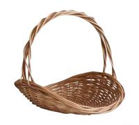 Fauhapyway Cesta de mimbre tejida a mano de 23 cm, almacenamiento natural | Forma rectangular que se adapta a estantes, diseño que ahorra espacio, organiza la ropa de los juguetes