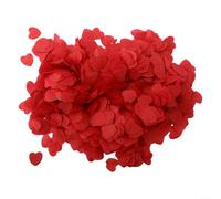 Fauhapyway Confeti de corazón biodegradable de papel de seda 10000 piezas para decoración de fiesta de cumpleaños y boda (rojo)