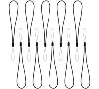 Fauhapyway Correa elástica de seguridad para computadora de bicicleta Cable elástico para montaje de cámara GPS, cordón de nailon de poliéster, 15 cm (negro)