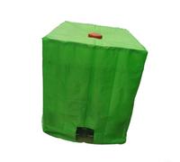 Fauhapyway Cubierta verde para depósito de agua 210D para contenedor IBC de 1000 L, lámina aislante resistente a los rayos UV con solapas de acceso para almacenamiento en jardines al aire libre