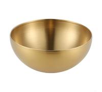 Fauhapyway Cuenco dorado de acero inoxidable para mezclar de 20 cm, base antideslizante para hacer ensaladas y amasar masa, para herramienta de cocina premium