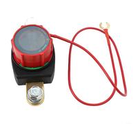 Fauhapyway Desconecte la batería del interruptor con la exhibición del voltímetro del LED 12V-300A Latón ignífugo Nylon Aislador de energía principal (B)