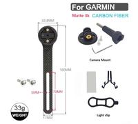 Fauhapyway Extensión aerodinámica de fibra de carbono para montaje de computadora para un posicionamiento seguro en cualquier modelo de bicicleta con soporte de linterna (G)