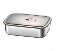 Fauhapyway Fiambrera de metal a prueba de fugas 316L para oficina y trabajo | Material 316L, resistente a la corrosión para una limpieza duradera, apta para lavavajillas, tamaño compacto de 23 x 16 cm