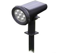 Fauhapyway Foco solar para exteriores, 7/10 LED impermeable, lámpara de jardín, con encendido/apagado automático, RGB ajustable y blanco cálido para decoración de paisaje de césped (color 7 cíclicos)