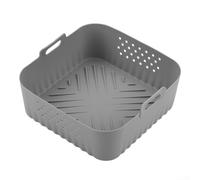 Fauhapyway Freidora de aire de silicona gris para forro para COSORI AF181 AF140 5.5-6.2L, bandeja antiadherente para hornear cesta 20 x 16 x 3 cm (agujero gris)