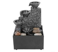 Fauhapyway Fuente de interior, con cascada LED iluminada Característica Decoración zen de mesa interior con piedras naturales Decoración del hogar