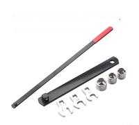 Fauhapyway Juego de llaves de polea tensora extendida, 8 piezas, palanca de acero al vanadio galvanizado, mango de 584 mm, ajuste múltiple para motor automotriz