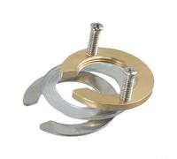 Fauhapyway Kit de fijación de grifo de cocina M8 con placa de llave de arandela de pernos, tuerca antisuelta de media luna para reparación de grifos de lavabo de un solo agujero, latón y plástico