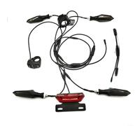 Fauhapyway Kit de luces Ebike de 36 V 48 V 52 V con señales de freno de giro delanteras y traseras, juego de iluminación LED impermeable para triciclo de bicicleta eléctrica