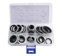 Fauhapyway Kit de reparación de juntas de compresor de CA para automóvil, 45 piezas, juego de arandelas de sellado de aire acondicionado para automóvil con estuche de almacenamiento para mantenimiento