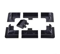 Fauhapyway Kit de soporte de montaje de panel solar de 7 piezas, sistema de montaje ABS para RV, barco, campista con prensaestopas de entrada de cable, instalación sin perforación (negro)