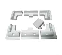 Fauhapyway Kit de soporte de montaje de panel solar de 7 piezas, sistema de montaje ABS para RV, barco, cámper, con prensaestopas de entrada de cable, instalación sin perforación (blanco)