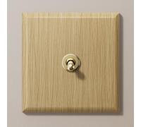 Fauhapyway Latón vintage para placa de interruptor de palanca, hecha a mano de 86 x 86 mm, luces y ventiladores, acabado decorativo para toma de corriente (1)