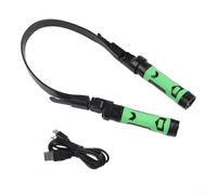 Fauhapyway Luz LED de doble cabeza para parrilla con cabezales magnéticos desmontables, lámpara de barbacoa recargable por USB manos libres para parrilla nocturna