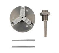 Fauhapyway Mandril de torno Z011 Mini taladro de aleación de zinc de 3 mandíbulas con varilla de conexión para mandril de torno eléctrico (B)