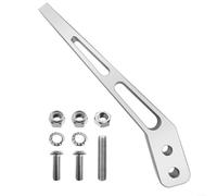 Fauhapyway Mango de palanca de cambios curvo, rosca 3/8-16 de 10 pulgadas de aluminio para Tremec T5 T45 T56 TKO500 TKO600 para MUSTANG Hurst Silver